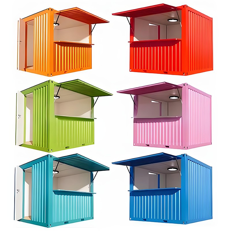 コンテナ小型ショップ(波板壁パネル)